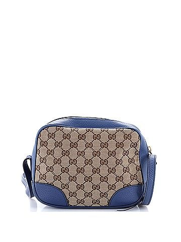 Gucci Bree Disco Crossbody Bag GG Canvas with Leather Mini (view 1)