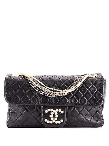 Chanel Westminster Pearl Chain Flap Bag Quilted Lambskin Medium (view 1)