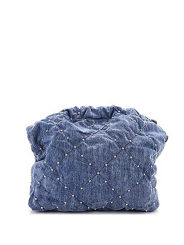 Chanel 22 Chain Hobo Quilted Studded Denim Small (view 2)