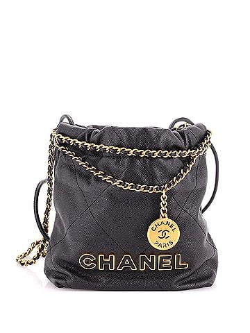 Chanel 22 Chain Hobo Quilted Caviar Mini (view 1)
