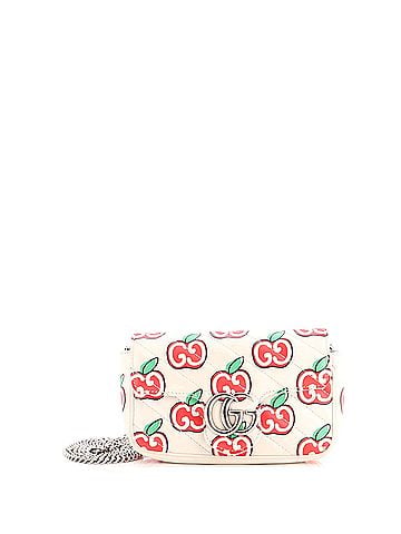 Gucci GG Marmont Flap Bag Printed Diagonal Quilted Leather Super Mini (view 1)