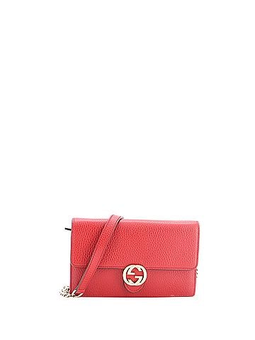 Gucci Interlocking Wallet on Chain Leather (view 1)