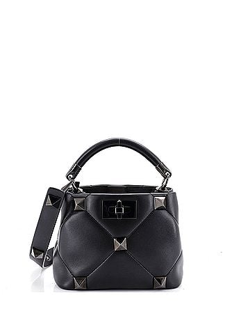 Valentino Garavani Roman Stud Top Handle Bag Quilted Leather Small (view 1)