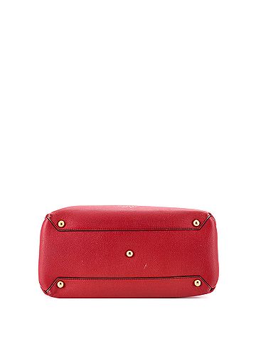 Burberry Banner Tote Leather and House Check Canvas Medium (view 2)