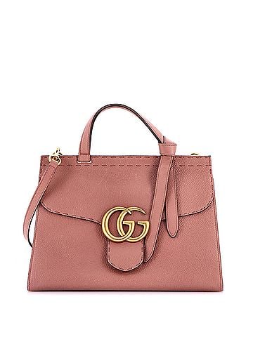 Gucci GG Marmont Top Handle Bag Leather Small (view 1)