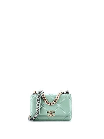 Chanel 19 Wallet on Chain Quilted Iridescent Calfskin (view 1)
