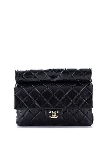 Chanel Classic Roll Clutch Quilted Crumpled Calfskin Medium (view 1)