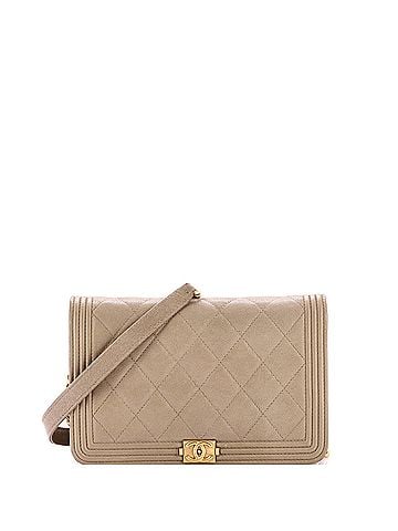 Chanel Boy Wallet on Chain Quilted Caviar (view 1)