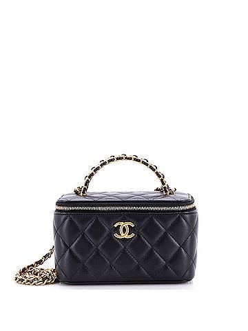 Chanel Pick Me Up Top Handle Vanity Case with Chain Quilted Lambskin Small (view 1)