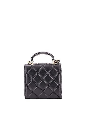 Chanel Square Classic Flap Top Handle Clutch with Chain Quilted Lambskin (view 2)