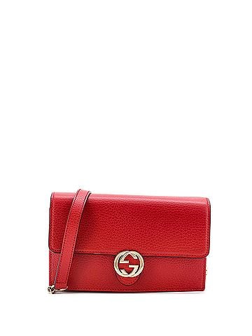 Gucci Interlocking Wallet on Chain Leather (view 1)