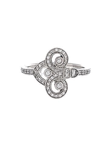 Tiffany & Co. Fleur de Lis Key Ring Platinum and Diamonds (view 1)