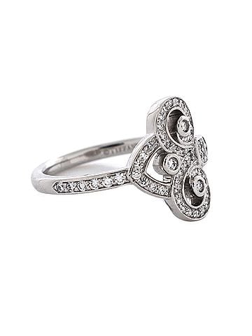 Tiffany & Co. Fleur de Lis Key Ring Platinum and Diamonds (view 2)