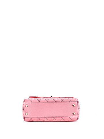Chanel Coco Top Handle Bag Quilted Caviar with Chain Detail Handle Mini (view 2)
