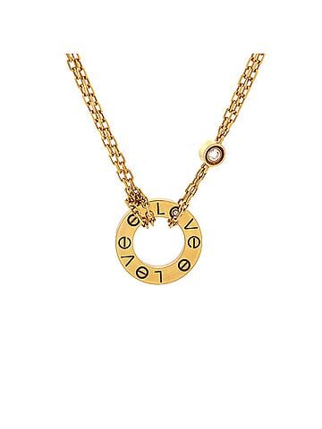 Cartier 2 Diamonds Love Pendant Necklace 18K Yellow Gold and Diamonds (view 1)