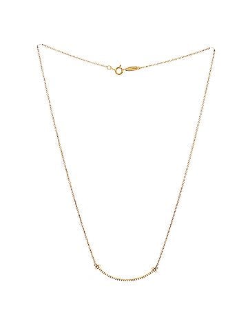 Tiffany & Co. T Smile Pendant Necklace 18K Yellow Gold and Diamonds Small (view 2)