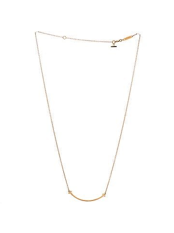 Tiffany & Co. T Smile Pendant Necklace 18K Rose Gold Small (view 2)
