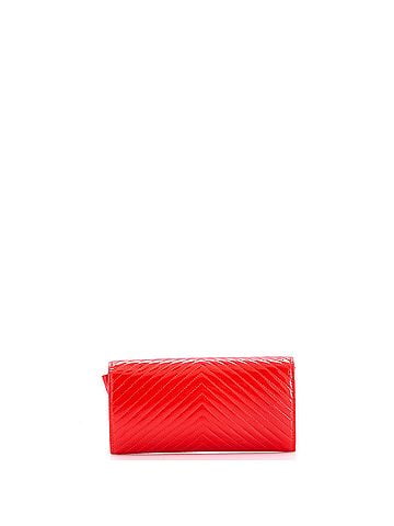 Chanel CC Gusset Flap Wallet Chevron Patent Long (view 2)