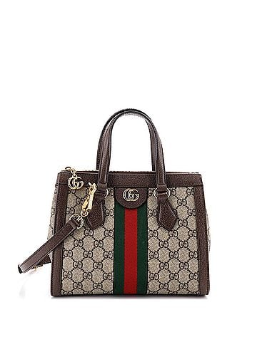 Gucci Ophidia Top Handle Tote GG Coated Canvas Small (view 1)