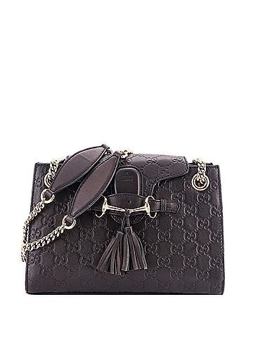 Gucci Emily Chain Flap Shoulder Bag Guccissima Leather Small (view 1)