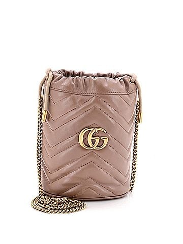Gucci GG Marmont Bucket Bag Matelasse Leather Mini (view 1)