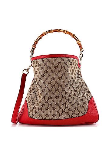 Gucci Diana Bamboo Shoulder Bag GG Canvas Medium (view 1)