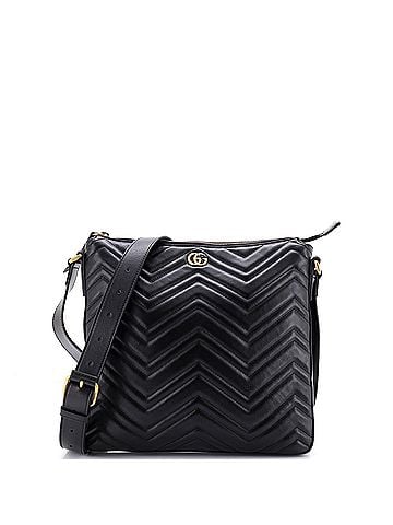 Gucci GG Marmont Zip Messenger Bag Matelasse Leather Medium (view 1)