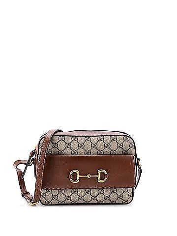 Gucci Horsebit 1955 Flap Pocket Camera Bag GG Coated Canvas and Leather Small (view 1)