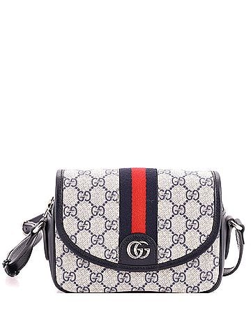 Gucci Ophidia Flap Shoulder Bag GG Coated Canvas Mini (view 1)