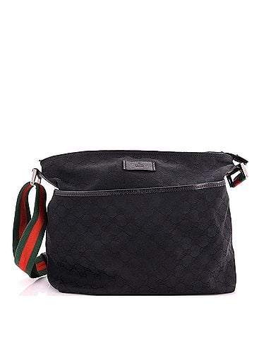Gucci Front Pocket Web Messenger GG Canvas Medium (view 1)