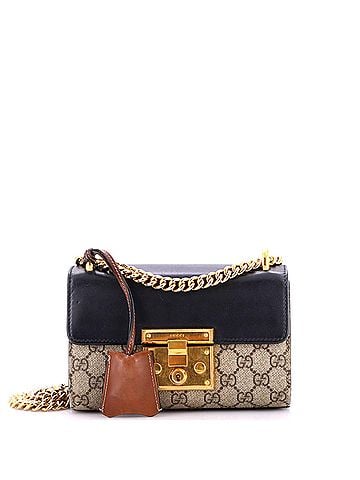 Gucci Padlock Shoulder Bag GG Coated Canvas and Leather Small (view 1)