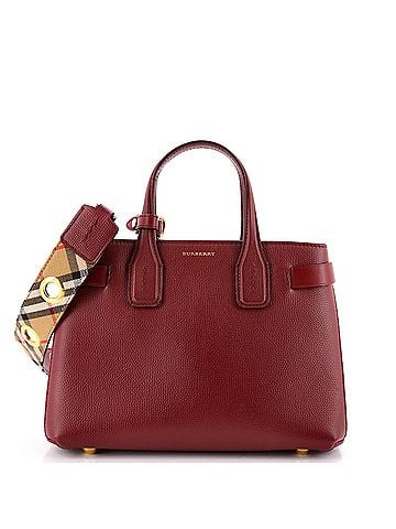 Burberry Banner NM Tote Leather with Vintage Check Canvas Small (view 1)