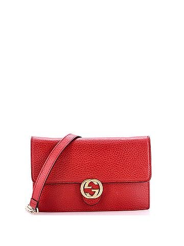 Gucci Interlocking Wallet on Chain Leather (view 1)