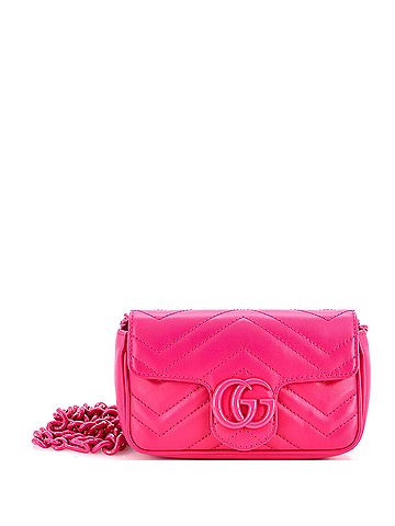 Gucci GG Marmont Monochrome Flap Bag Matelasse Leather Super Mini (view 1)