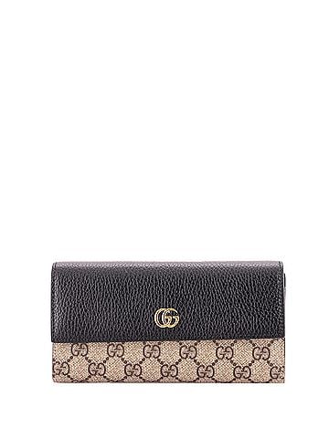 Gucci GG Marmont Continental Wallet GG Coated Canvas and Leather Long (view 1)