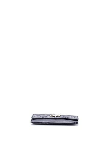 Chanel Textured CC Flap Zip Card Holder Quilted Caviar (view 2)