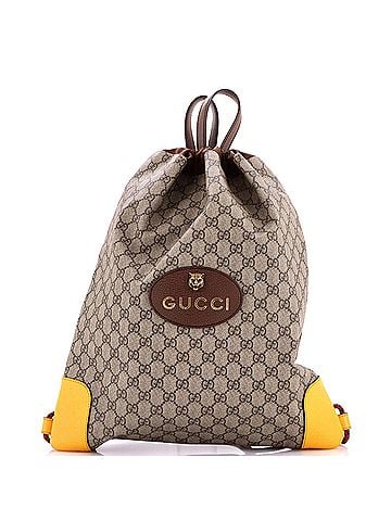Gucci Neo Vintage Drawstring Backpack GG Coated Canvas Large (view 1)