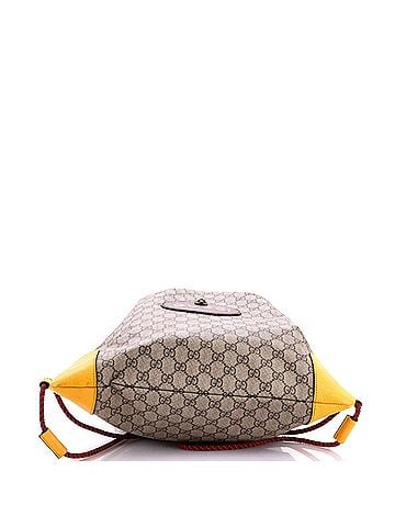Gucci Neo Vintage Drawstring Backpack GG Coated Canvas Large (view 2)