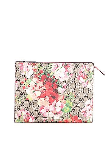 Gucci Toiletry Pouch Blooms Print GG Coated Canvas Large (view 1)