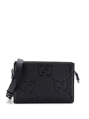 Gucci Zip Crossbody Bag Jumbo GG Embossed Leather (view 1)