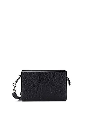Gucci Zip Crossbody Bag Jumbo GG Embossed Leather (view 1)