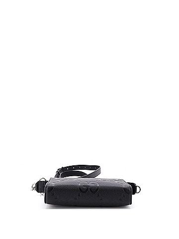 Gucci Zip Crossbody Bag Jumbo GG Embossed Leather (view 2)