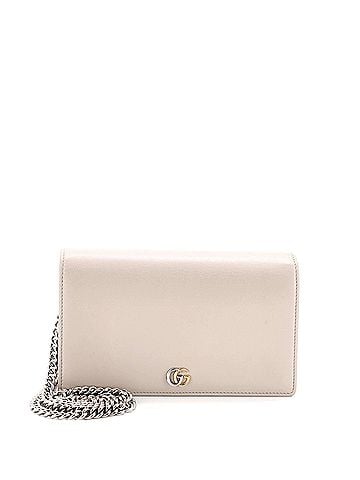 Gucci Petite GG Marmont Chain Wallet Leather Mini (view 1)