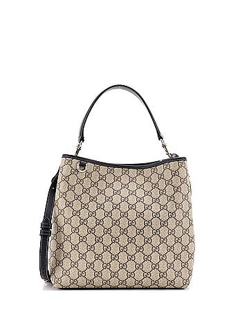 Gucci GG Emblem Bucket Bag GG Coated Canvas Medium (view 1)