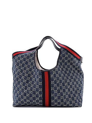 Gucci Giglio Tote GG Denim Large (view 2)