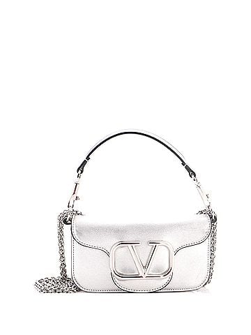 Valentino Garavani VLogo Loco Flap Shoulder Bag Leather Small (view 1)