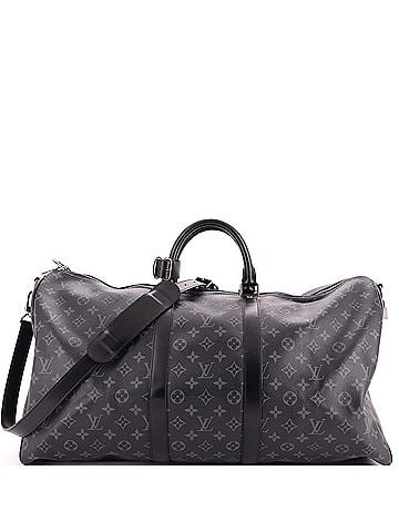 Louis Vuitton Keepall Bandouliere Bag Monogram Eclipse Canvas 55 (view 1)
