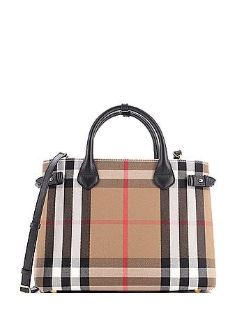Burberry Banner Tote House Check Canvas Medium (view 1)