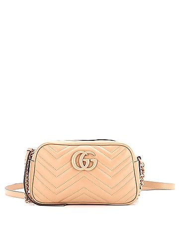Gucci GG Marmont Monochrome Shoulder Bag Matelasse Leather Small (view 1)