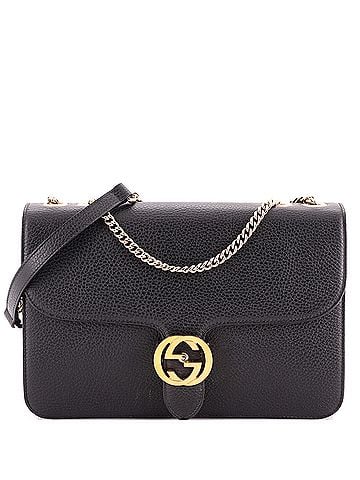 Gucci Interlocking Shoulder Bag Leather Medium (view 1)
